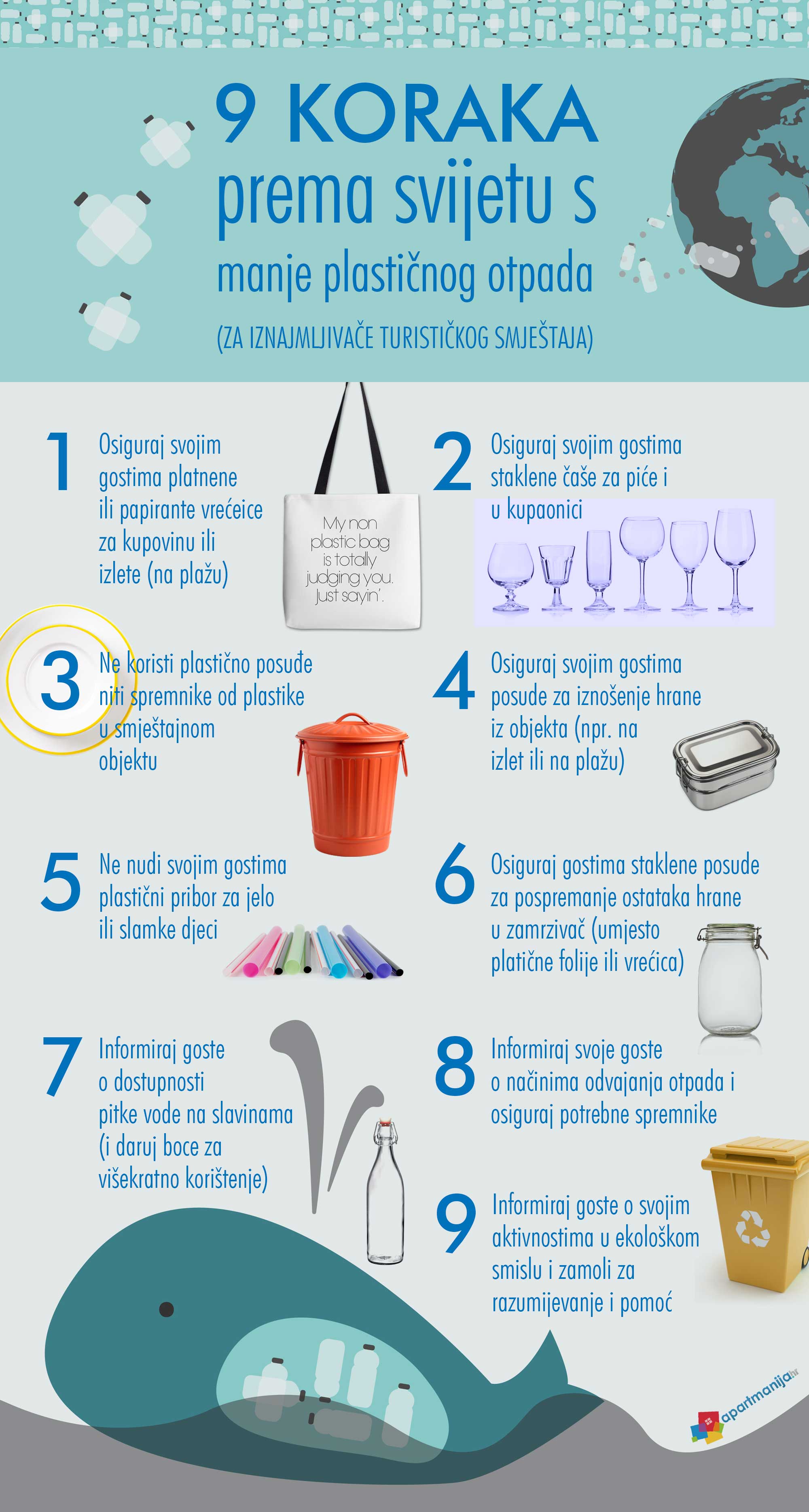 9 koraka prema svijetu s manje plastičnog otpada