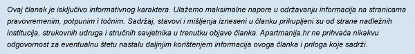 Apartmanija.hr - Izjava o odricanju od odgovornosti