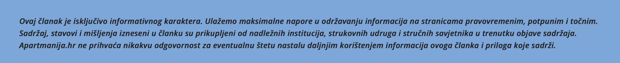 Apartmanija.hr - Izjava o odricanju od odgovornosti