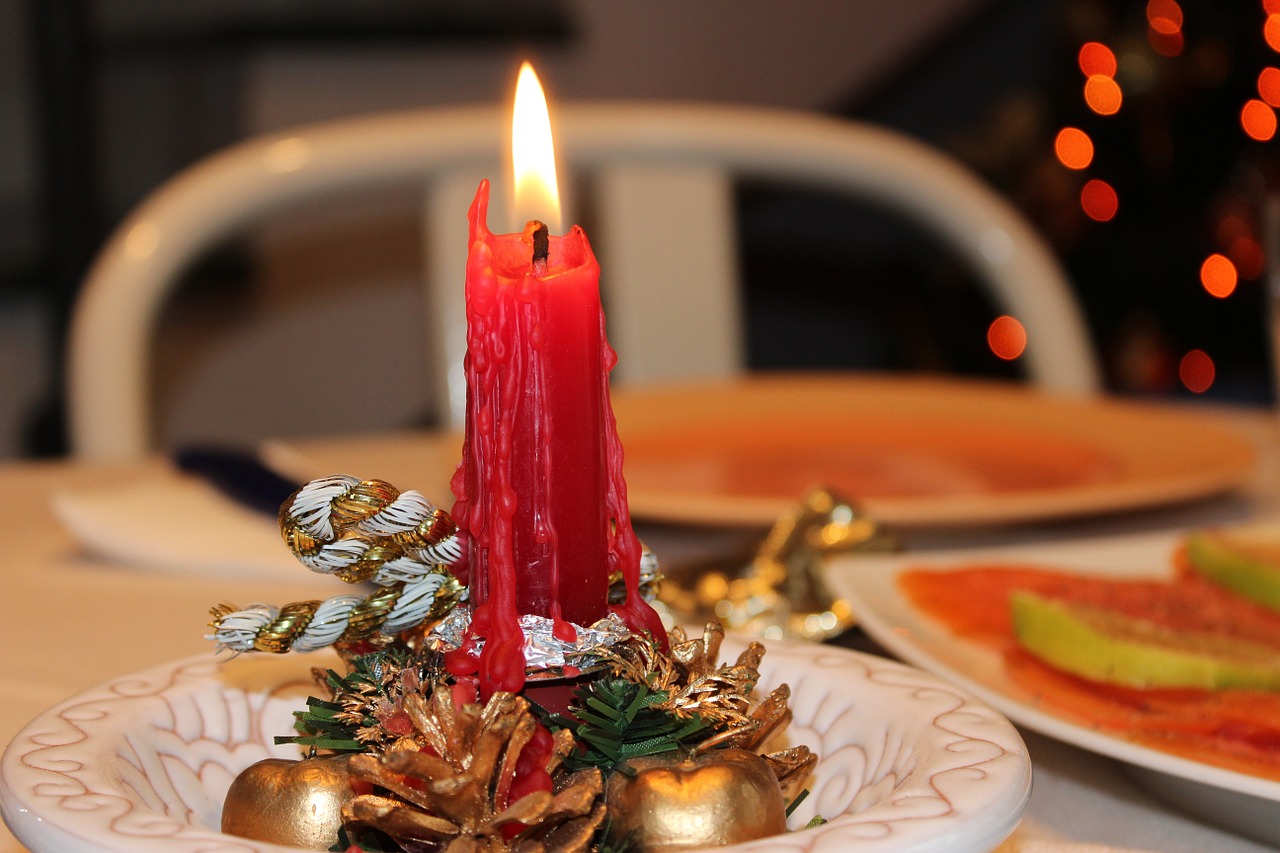božićna svijeća za ugodne blagdane