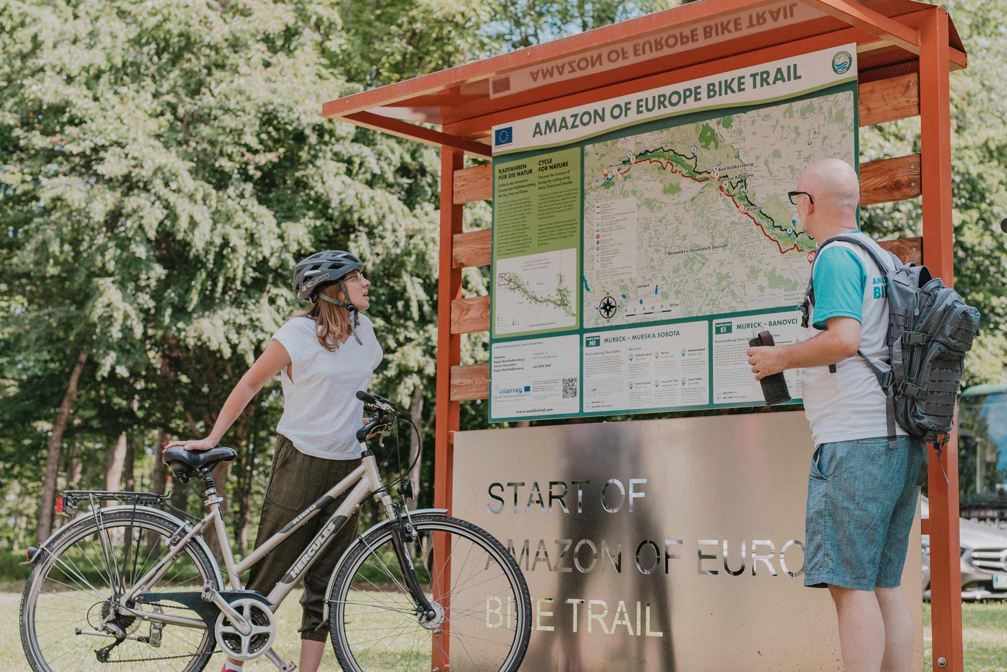 Start biciklističke rute Europska Amazona