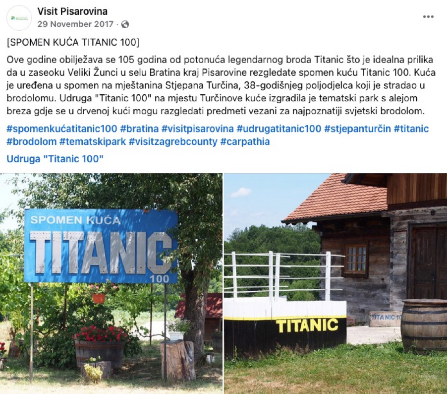 Spomen-kuća Titanik - Pisarovina